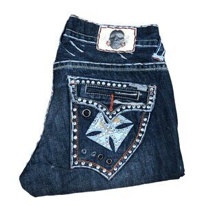 Vintage Laguna Beach Embroidered Jeans Size 32 Blue